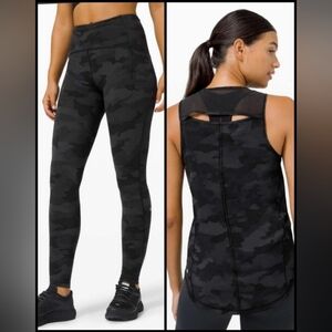 [Set] Lululemon Heritage 365 Camo Deep Coal Tank & Legging